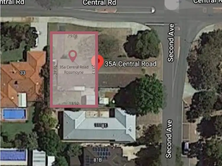 Main view of Homely land listing, 35A Central Road, Rossmoyne WA 6148