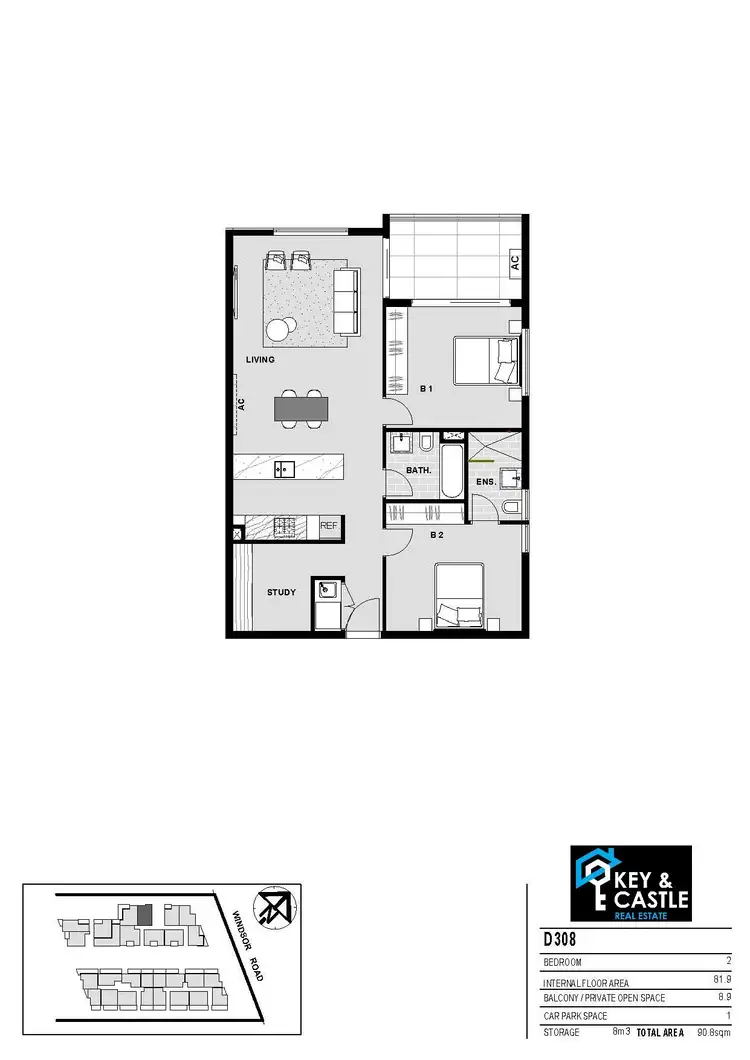 Main view of Homely apartment listing, 308/1-3 Adonis avenue, Rouse Hill NSW 2155