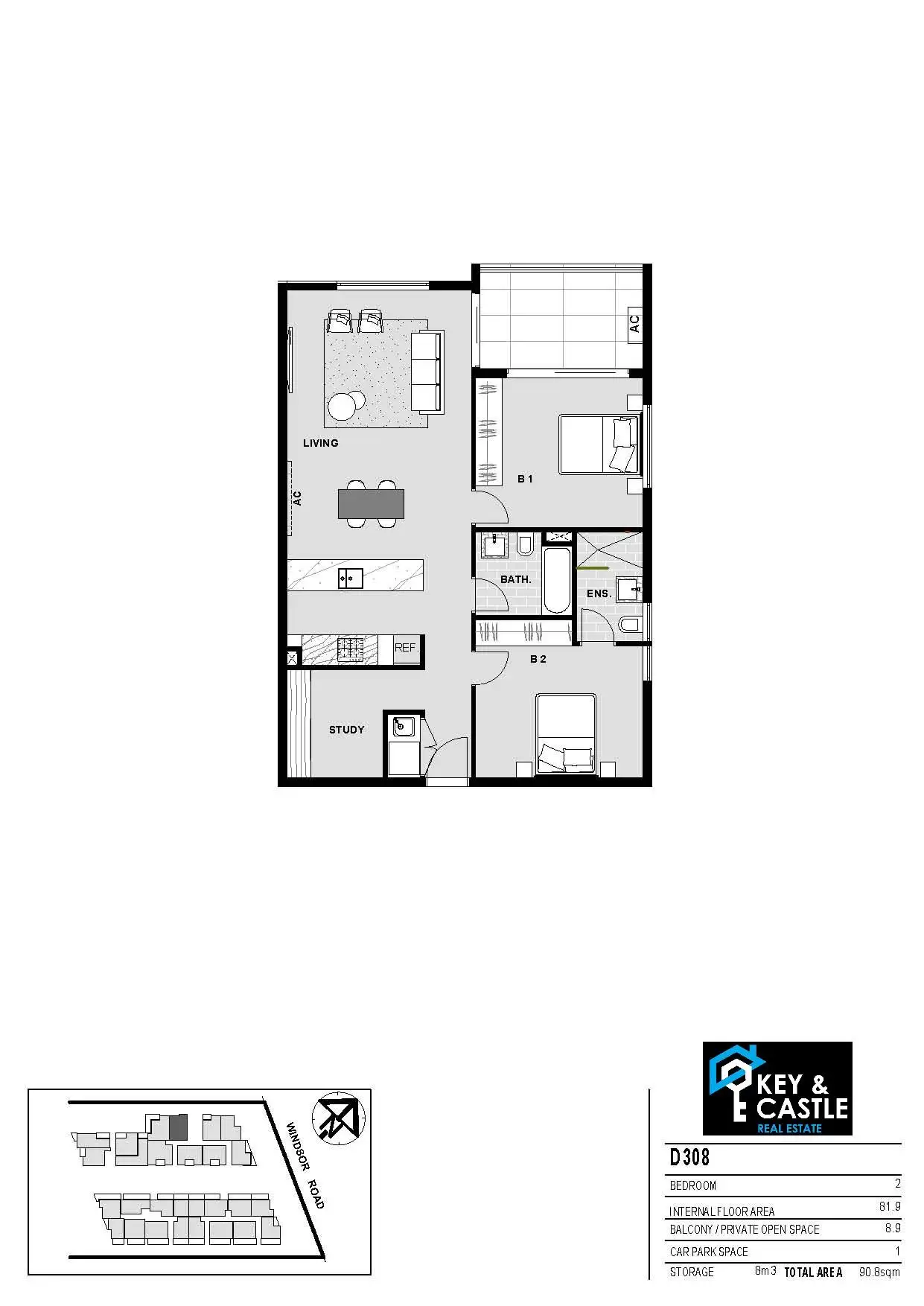 Main view of Homely apartment listing, 308/1-3 Adonis avenue, Rouse Hill NSW 2155