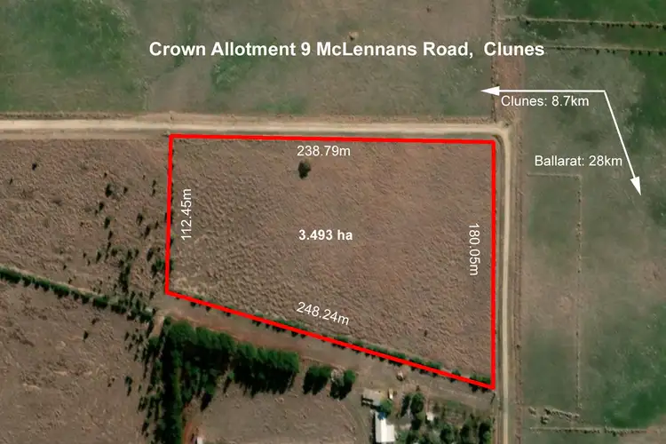 Main view of Homely land listing, Crown Allotment 9 Mclennans Road, Clunes VIC 3370