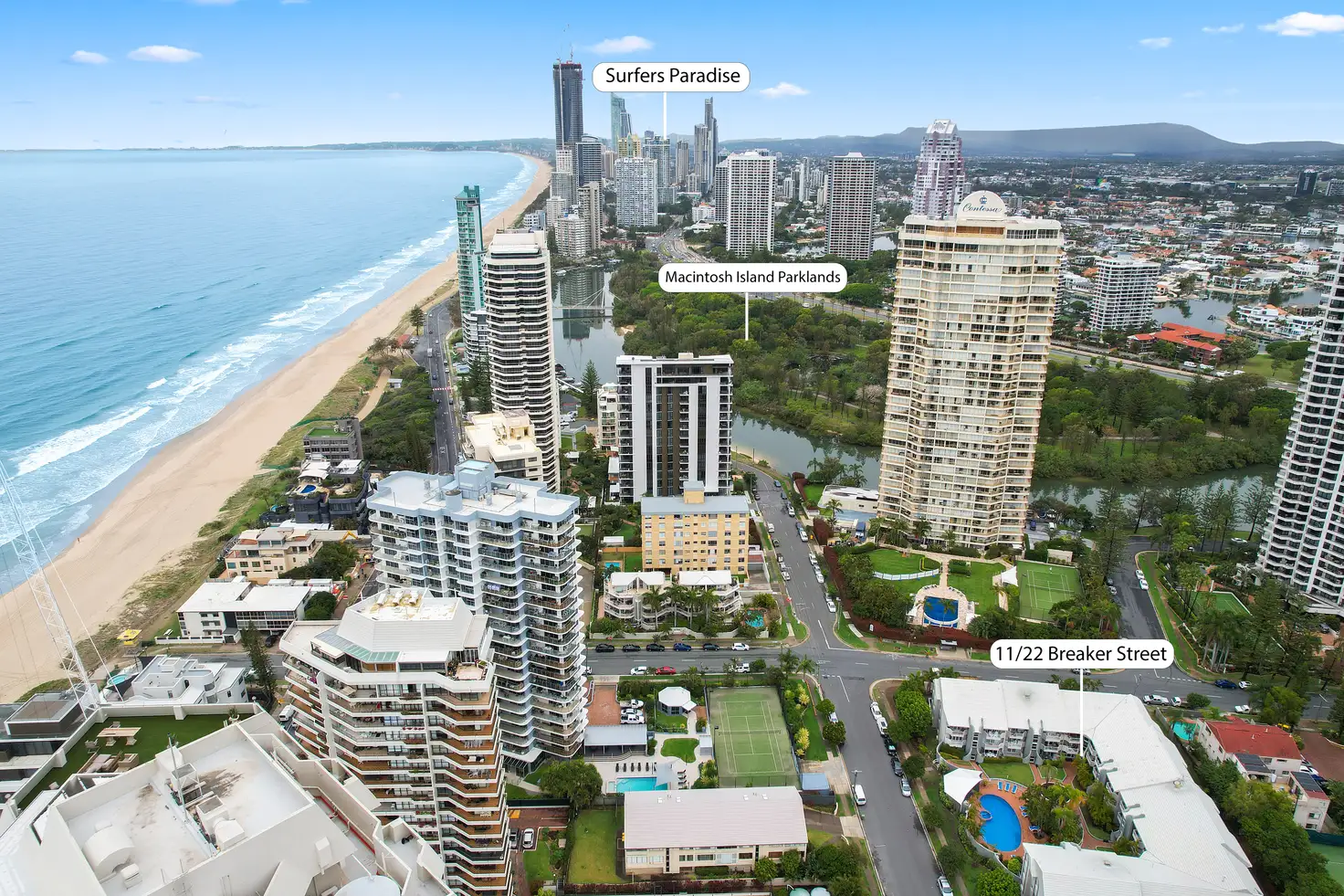 Main view of Homely apartment listing, 22/11 Breaker Street, Main Beach QLD 4217