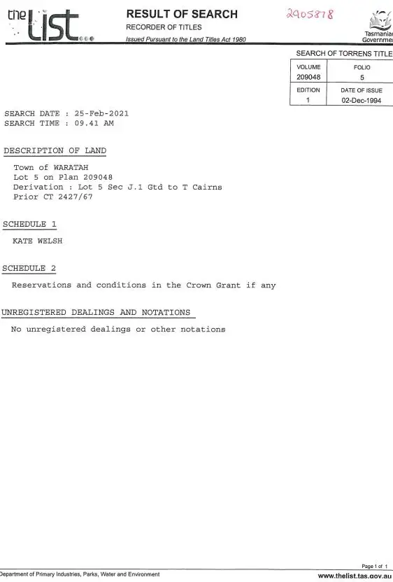 Second view of Homely land listing, PID 2950878 9 Vincent Street, Waratah TAS 7321