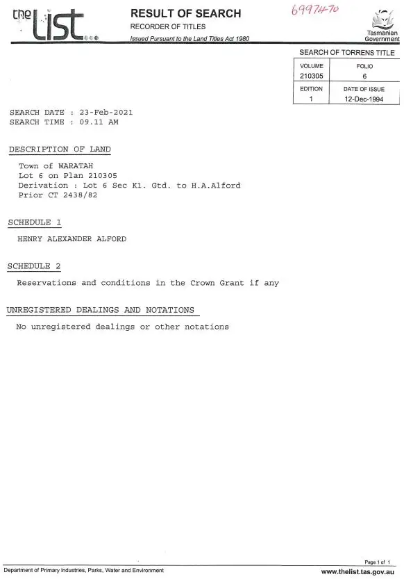 Third view of Homely land listing, PID 6997470 Kayser Street, Waratah TAS 7321