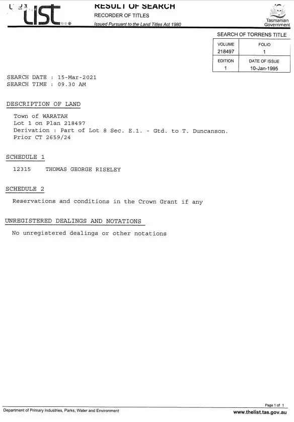 Fifth view of Homely land listing, PID 3255623 7 Walker Street, Waratah TAS 7321