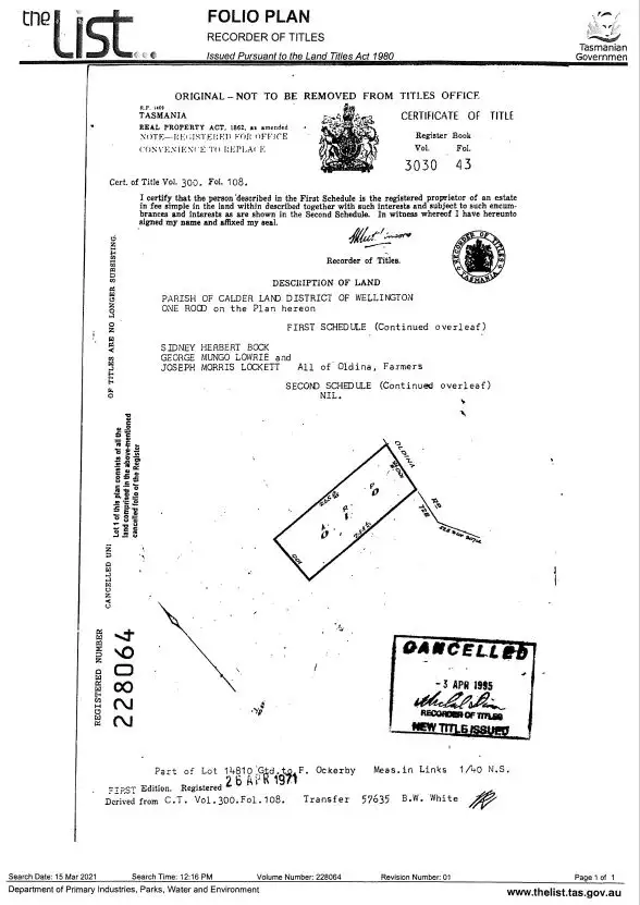 Third view of Homely land listing, PID 7061092 Oldina Road, Oldina TAS 7325