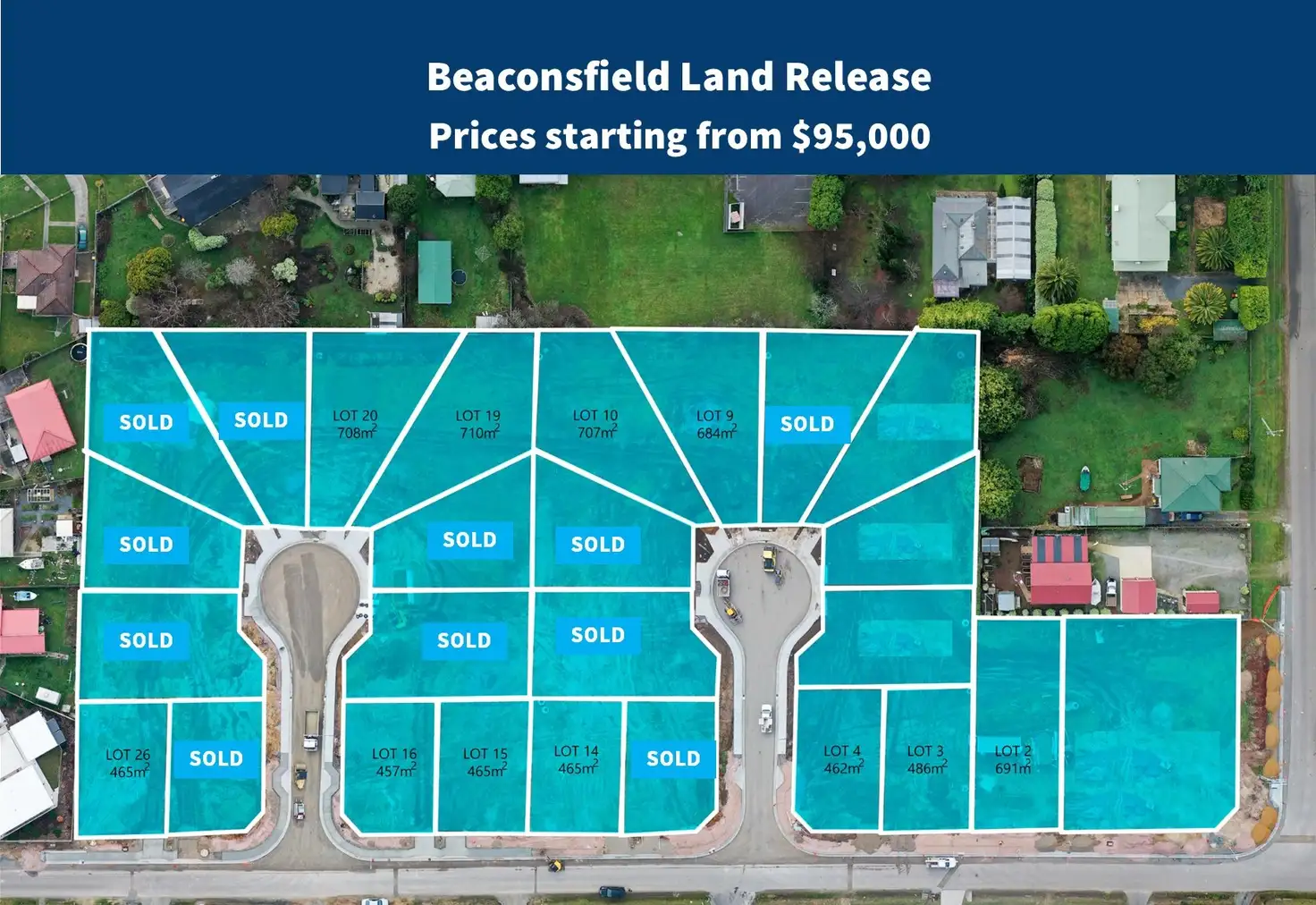 Main view of Homely land listing, Lots 2 -26 Payne St, Coultman Crt, Vulcan Cls,, Beaconsfield TAS 7270