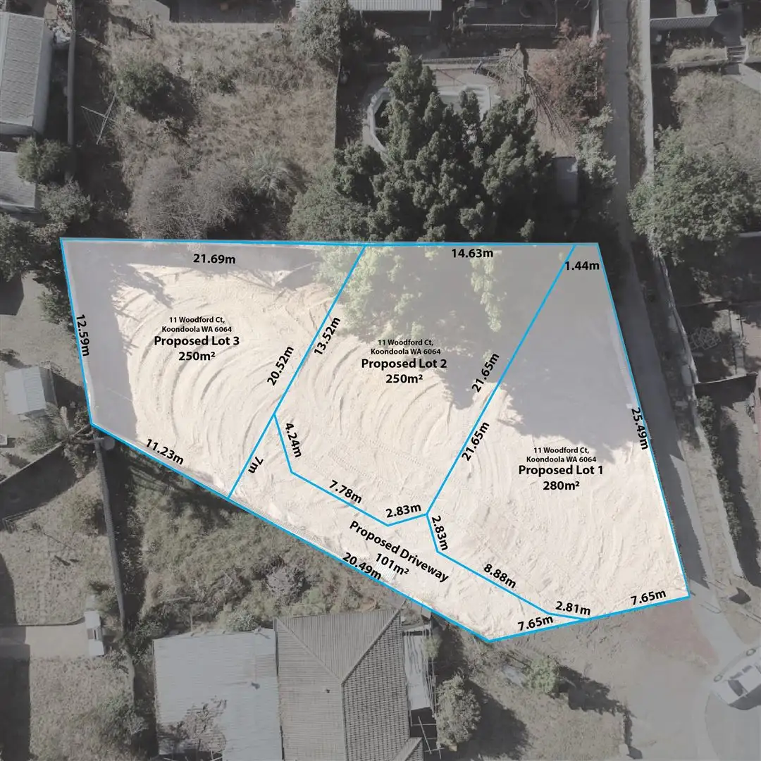 Main view of Homely land listing, 11A, 11B & 11C Woodford Court, Koondoola WA 6064