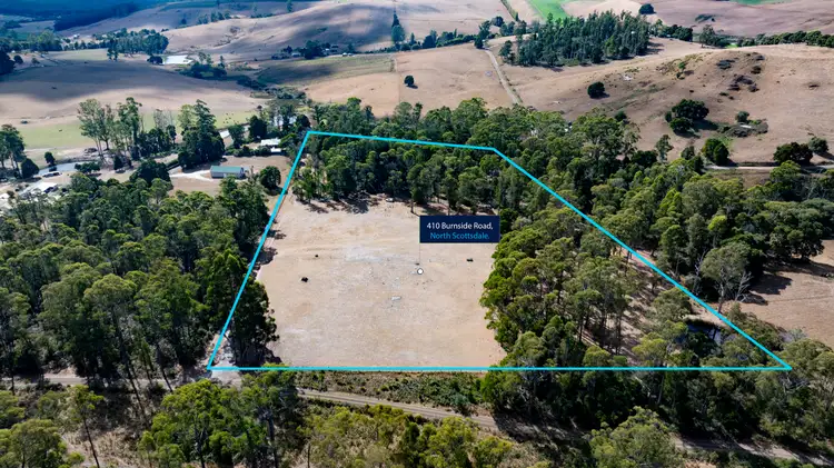 Main view of Homely land listing, 410 Burnside Road, North Scottsdale TAS 7260