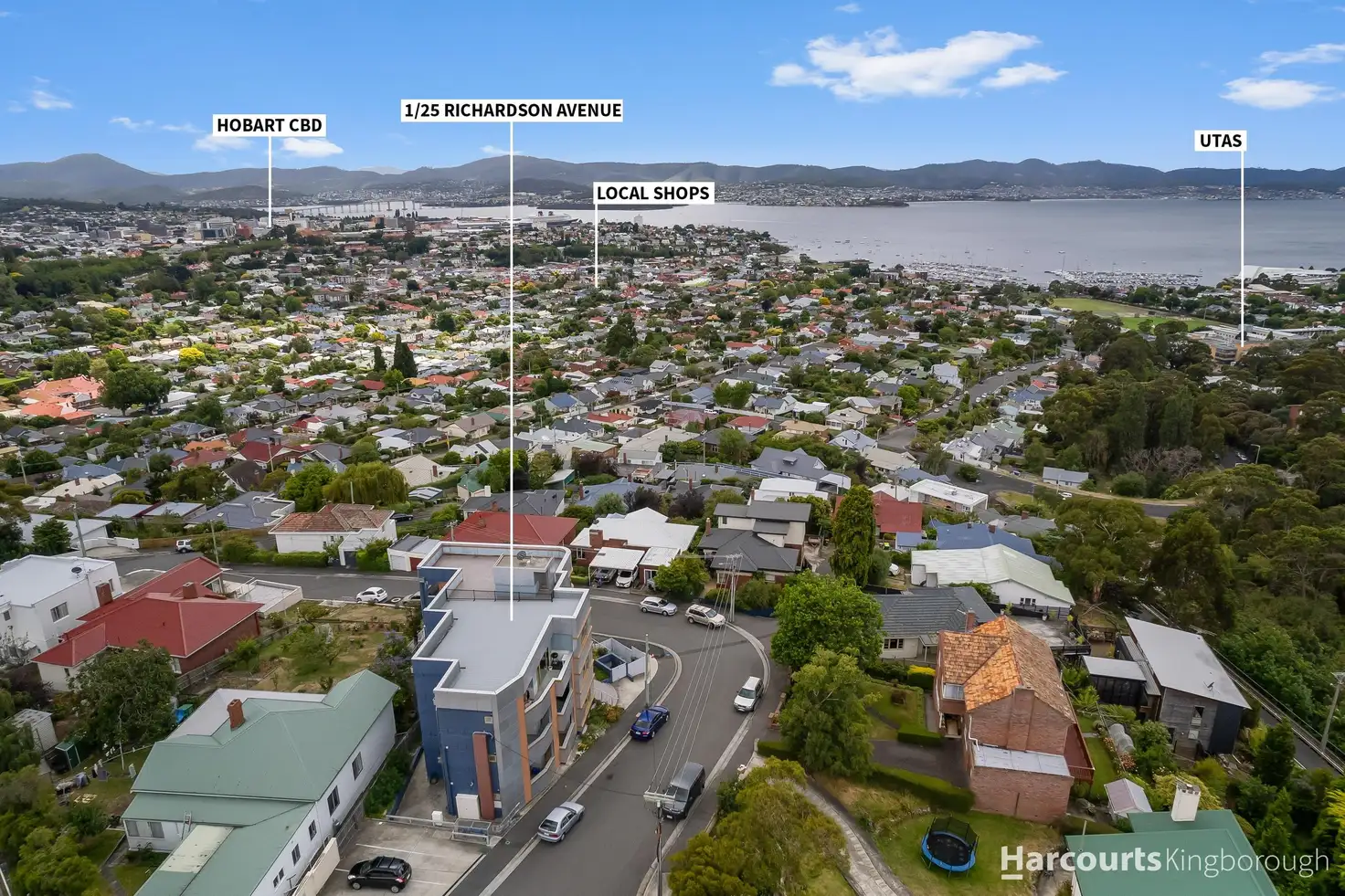 Main view of Homely unit listing, 1/25 Richardson Avenue, Dynnyrne TAS 7005