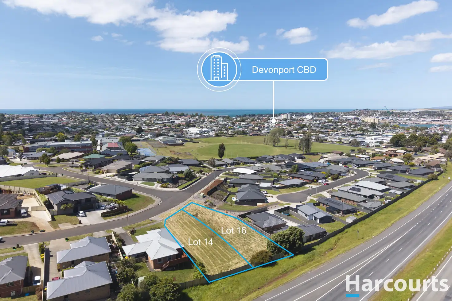 Main view of Homely land listing, 14 & 16 Dana Drive, Devonport TAS 7310