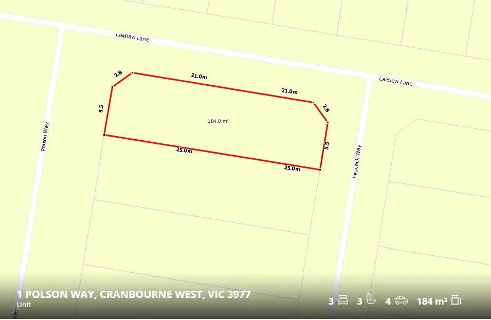 Main view of Homely land listing, 1 Polson Way, Cranbourne West VIC 3977