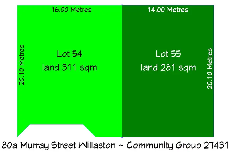 Main view of Homely land listing, 80 and 80 a Murray Street, Willaston SA 5118