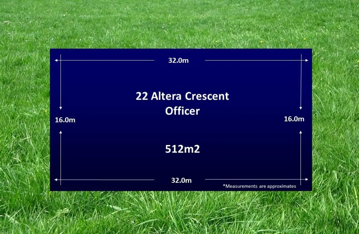 Main view of Homely land listing, 22 Altera Crescent, Officer VIC 3809
