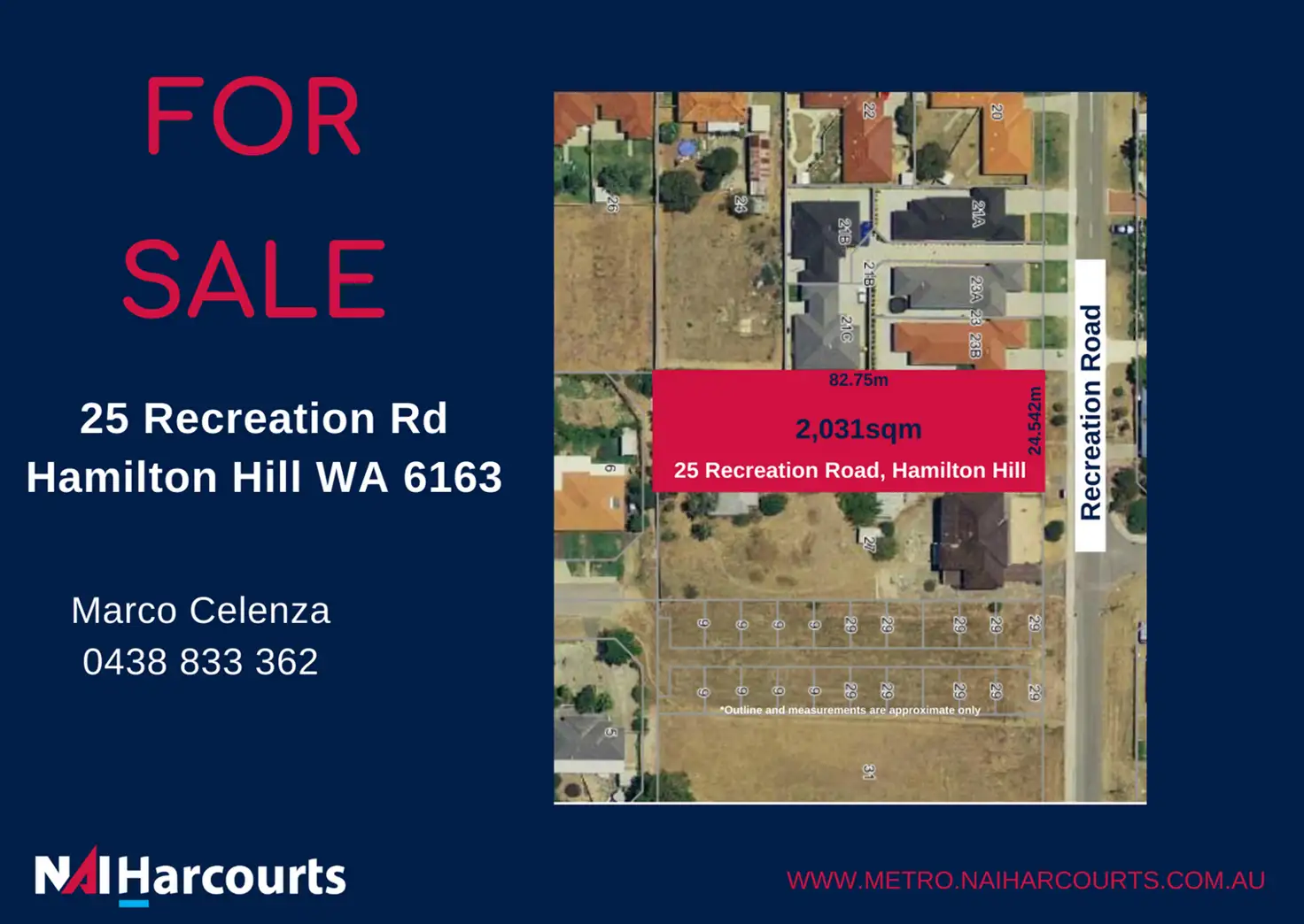 Main view of Homely land listing, 25 Recreation Road, Hamilton Hill WA 6163