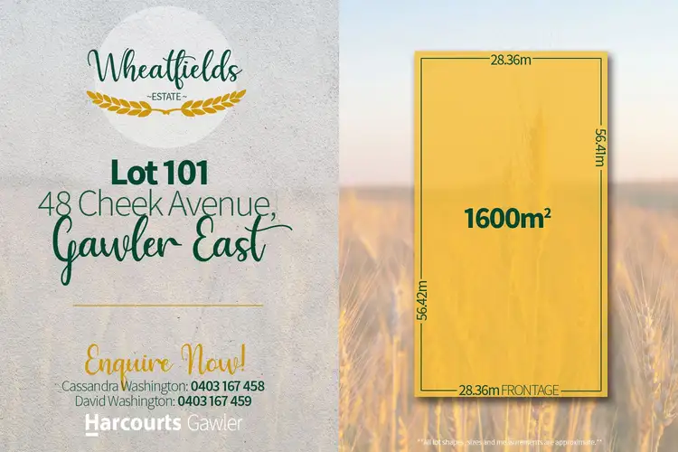 Main view of Homely land listing, Lot 101, LOT Lot 101, 48 Cheek Avenue, Gawler East SA 5118