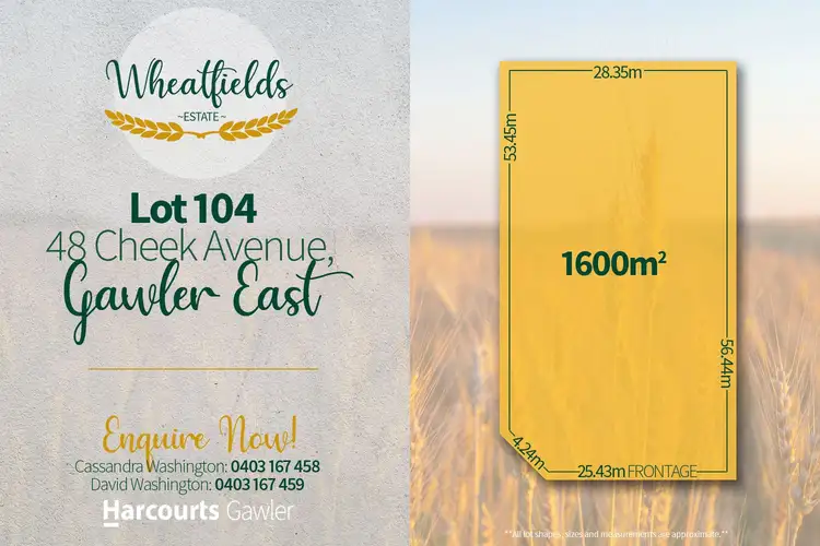 Lot 104, LOT Lot 104, 48 Cheek Avenue, Gawler East SA 5118