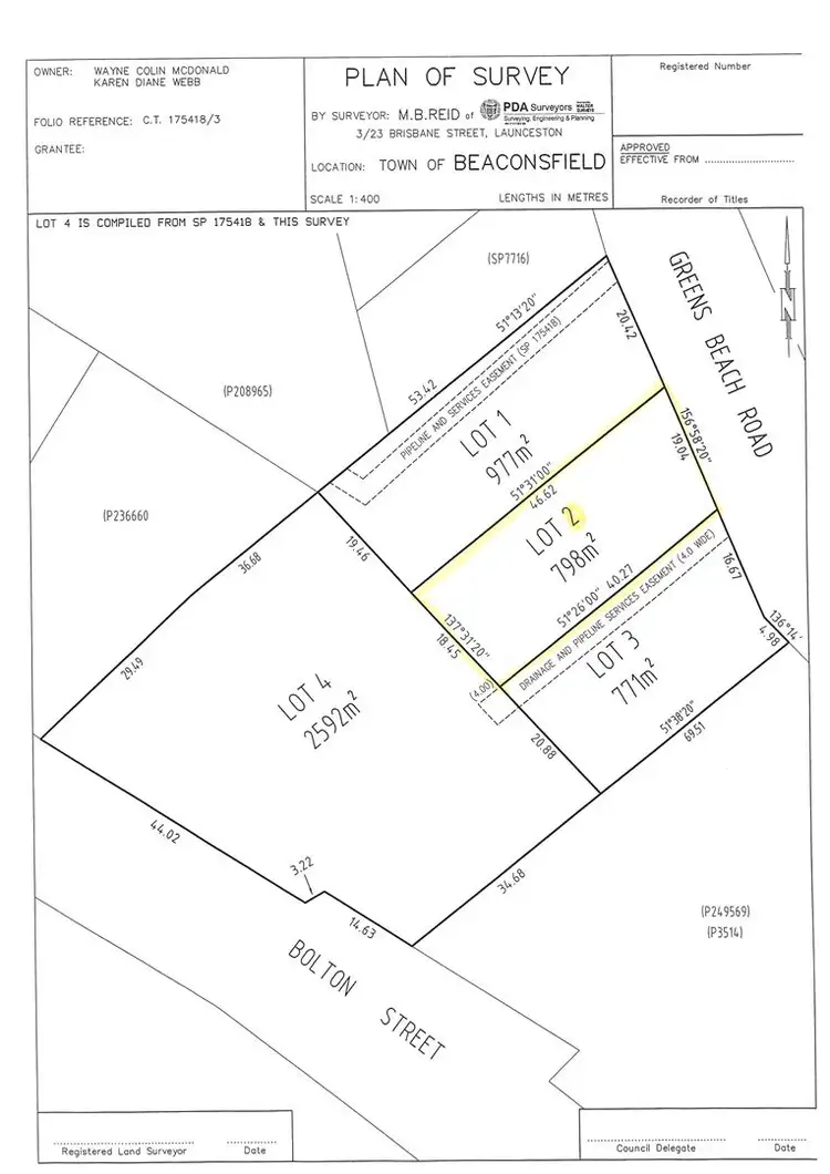 Second view of Homely land listing, Lot 2/ 39 Greens beach Road, Beaconsfield TAS 7270