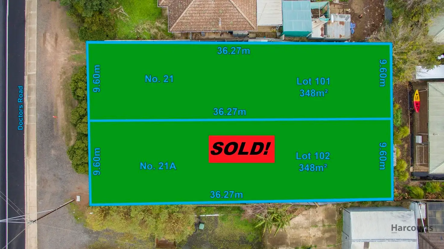 Main view of Homely land listing, 21 and 21a Doctors Road, Morphett Vale SA 5162