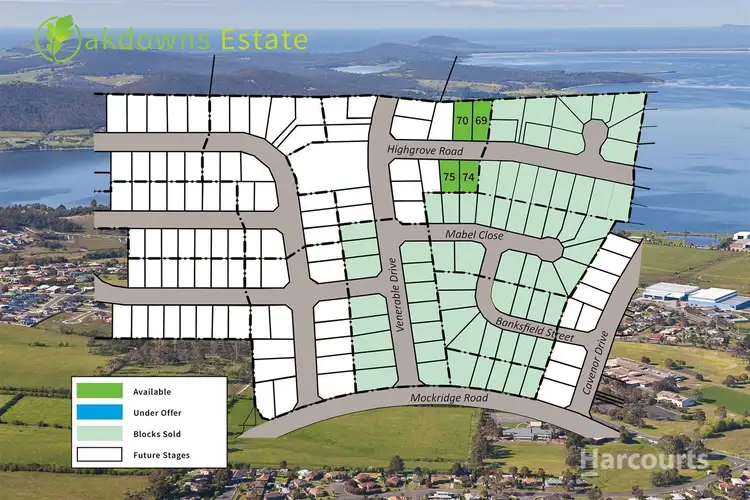 Main view of Homely land listing, Lot 75 Stage 8 Oakdowns Estate, Rokeby TAS 7019