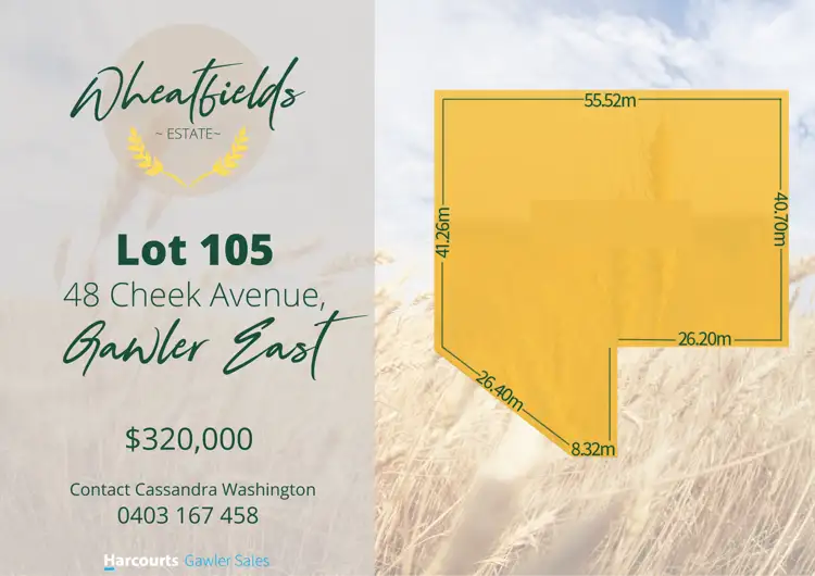 Main view of Homely land listing, LOT 105 Cheek Avenue, Gawler East SA 5118
