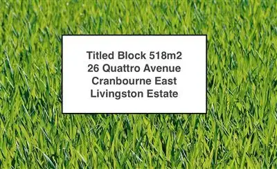 Main view of Homely land listing, 26 Quattro Avenue, Cranbourne East VIC 3977