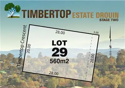 Main view of Homely land listing, Lot 29 Timbertop Crescent, Drouin VIC 3818