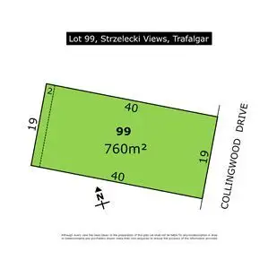 Main view of Homely land listing, Lot 99 Collingwood Drive, Trafalgar VIC 3824