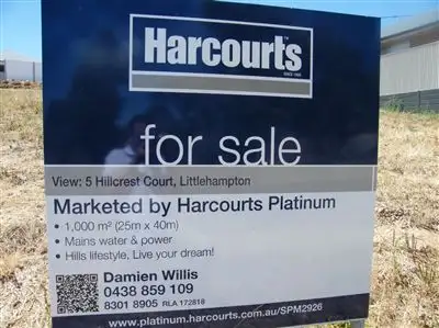 Main view of Homely land listing, 5 Hillcrest Court, Littlehampton SA 5250