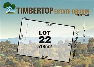 Main view of Homely land listing, Lot 22 Timbertop Crescent, Drouin VIC 3818