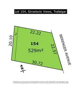 Main view of Homely land listing, Lot 154 Berenger Avenue, Trafalgar VIC 3824