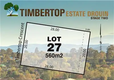 Main view of Homely land listing, Lot 27 Timbertop Crescent, Drouin VIC 3818