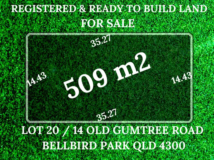 Main view of Homely land listing, Lot 20/14 Old Gumtree Road, Bellbird Park QLD 4300