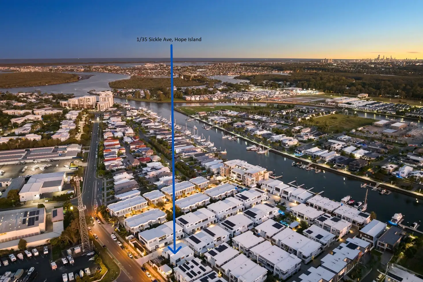 Main view of Homely townhouse listing, 1/35 Sickle Avenue, Hope Island QLD 4212
