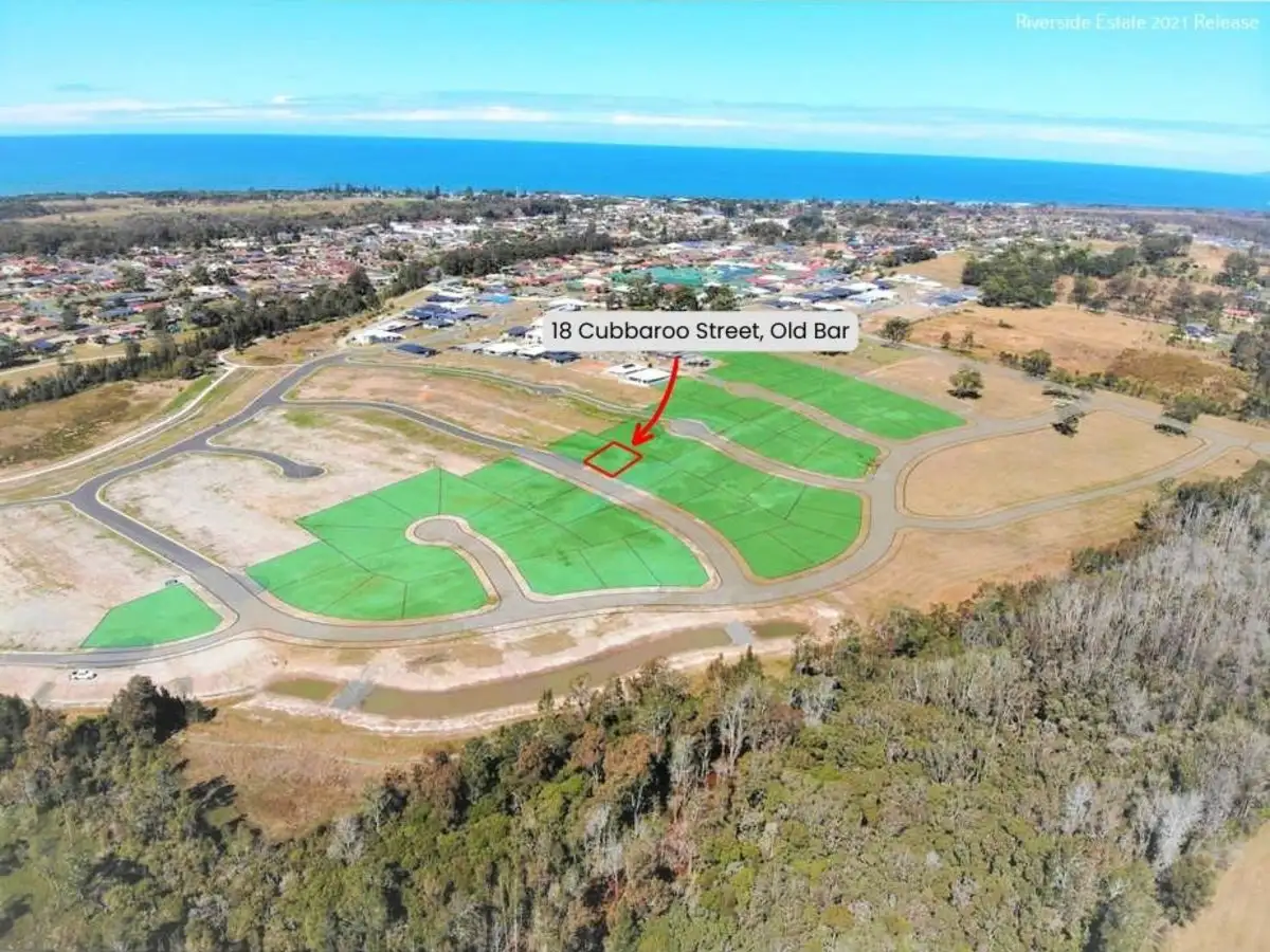 Main view of Homely land listing, 18 Cubbaroo Street (Lot 180), Riverside Est, Old Bar NSW 2430