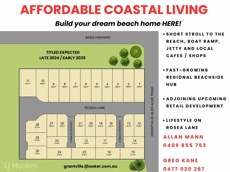 Main view of Homely land listing, Lot Lot 22 Rosea Lane/6-12 Grantville - Glen Alvie Road, Grantville VIC 3984