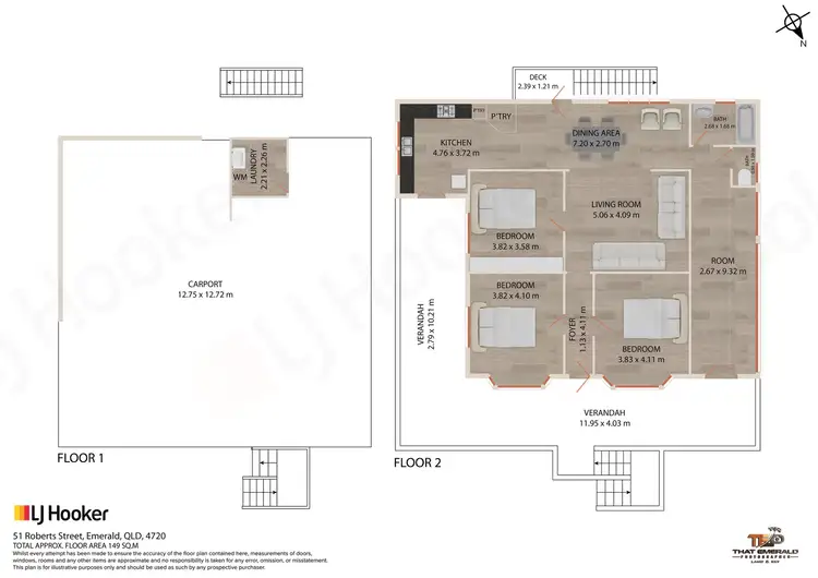 Second view of Homely house listing, 51 Roberts Street, Emerald QLD 4720