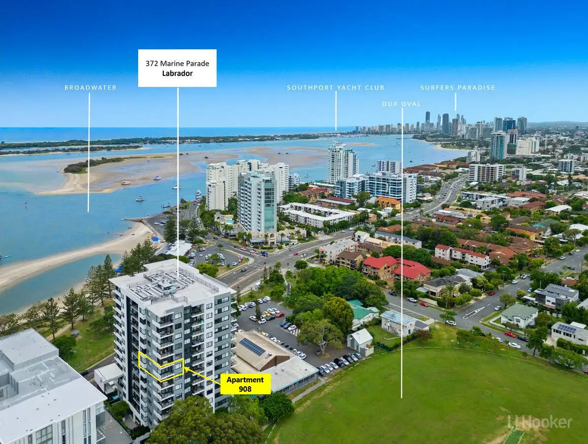 Main view of Homely apartment listing, 908/372 Marine Parade, Labrador QLD 4215