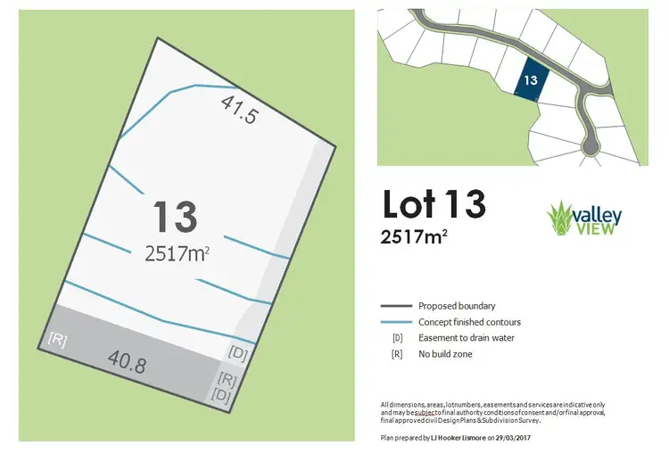Lot 13 Valley View Estate, Richmond Hill Rd, Goonellabah NSW 2480