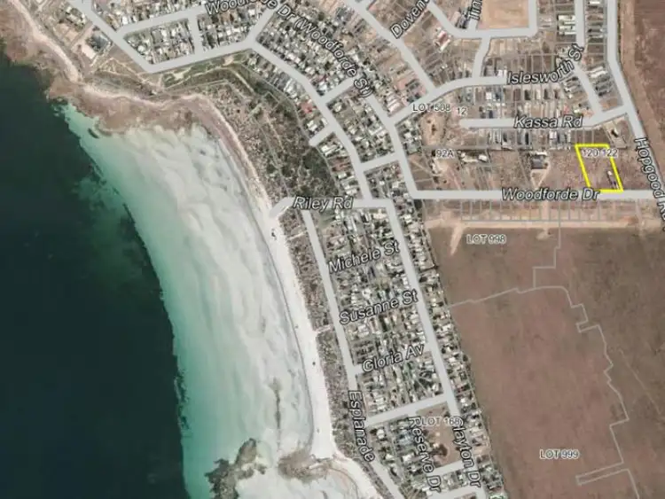 Main view of Homely land listing, 120A Woodforde Drive, North Beach SA 5556