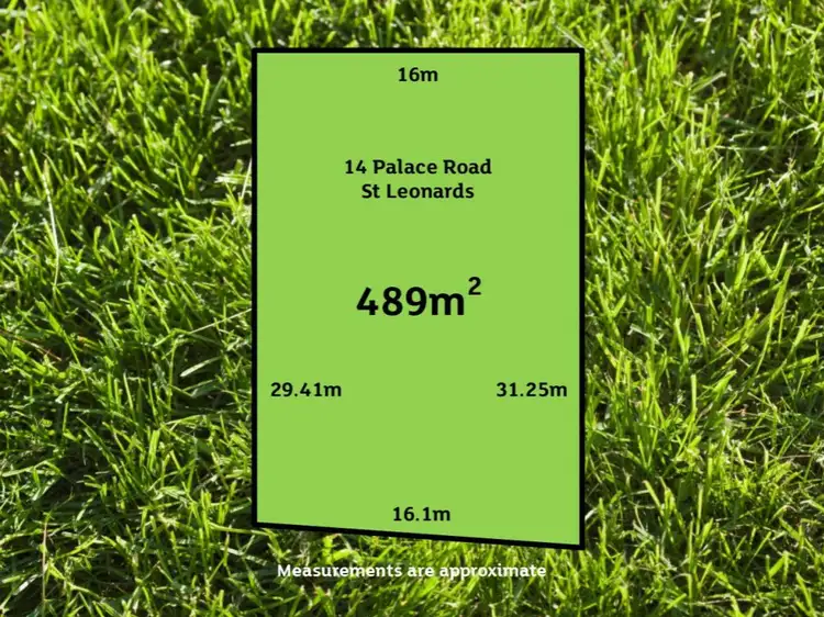 Main view of Homely land listing, 14 Palace Road, St Leonards VIC 3223
