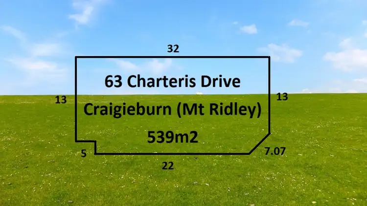 Main view of Homely land listing, 63 Charteris Drive, Craigieburn VIC 3064