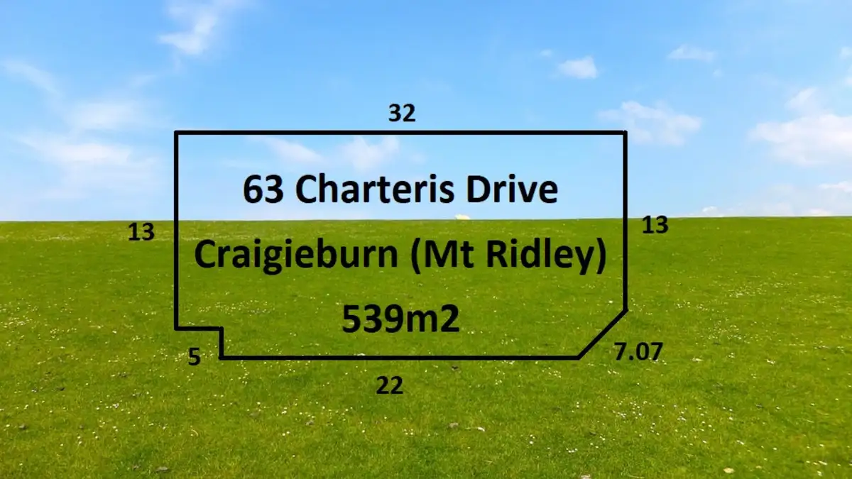 Main view of Homely land listing, 63 Charteris Drive, Craigieburn VIC 3064