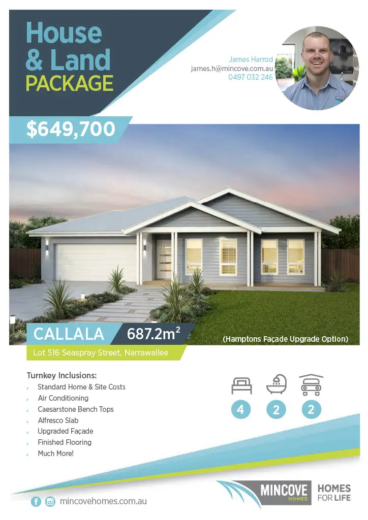 Second view of Homely land listing, Lot 516 Seaspray Street, Narrawallee NSW 2539