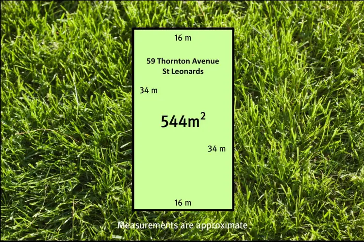 Main view of Homely land listing, 59 Thornton Avenue, St Leonards VIC 3223
