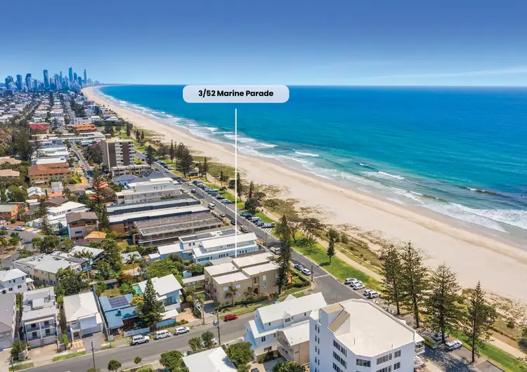 Main view of Homely semi-detached listing, 3/52 Marine Parade, Miami QLD 4220