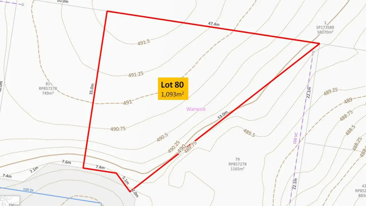 Main view of Homely land listing, Lot 80 Davis Place, Warwick QLD 4370