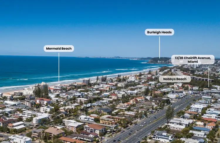 Main view of Homely unit listing, 13/28 Chairlift Avenue, Miami QLD 4220