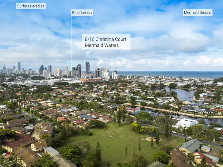 Main view of Homely villa listing, 8/16 Christina Court, Mermaid Waters QLD 4218