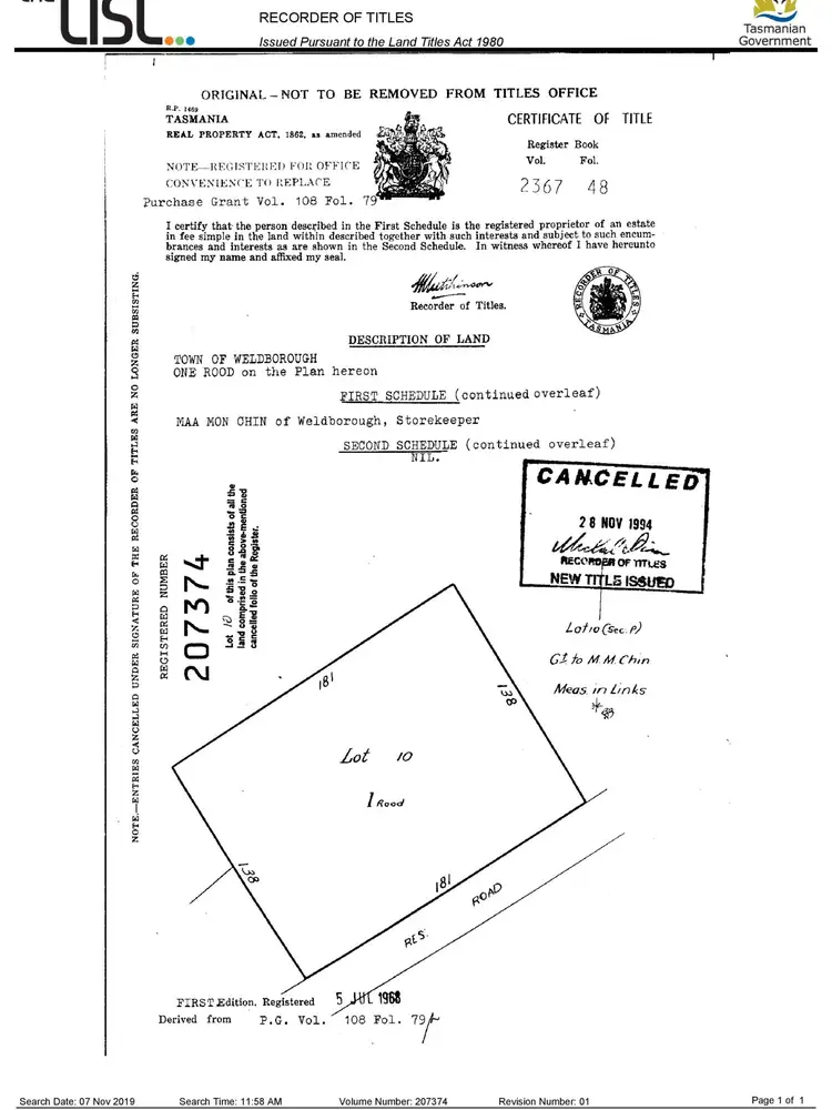 Second view of Homely land listing, PID 346099 Lot 10 Main Road, Weldborough TAS 7264