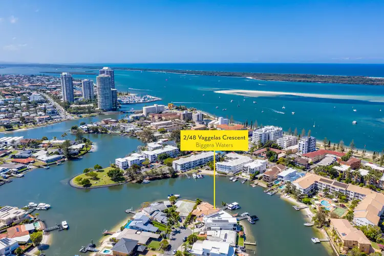 Main view of Homely townhouse listing, 2/48 Vaggelas Crescent, Biggera Waters QLD 4216